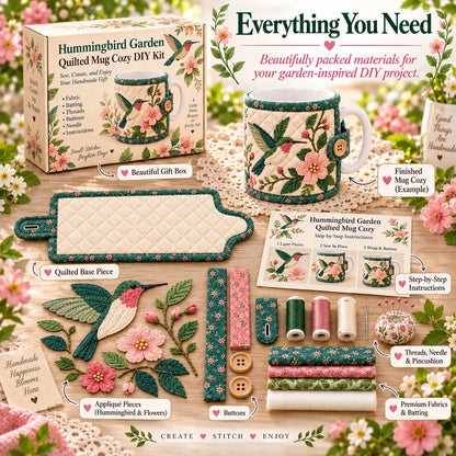 🌸Garden Quilted Mug Cozy DIY Kit
