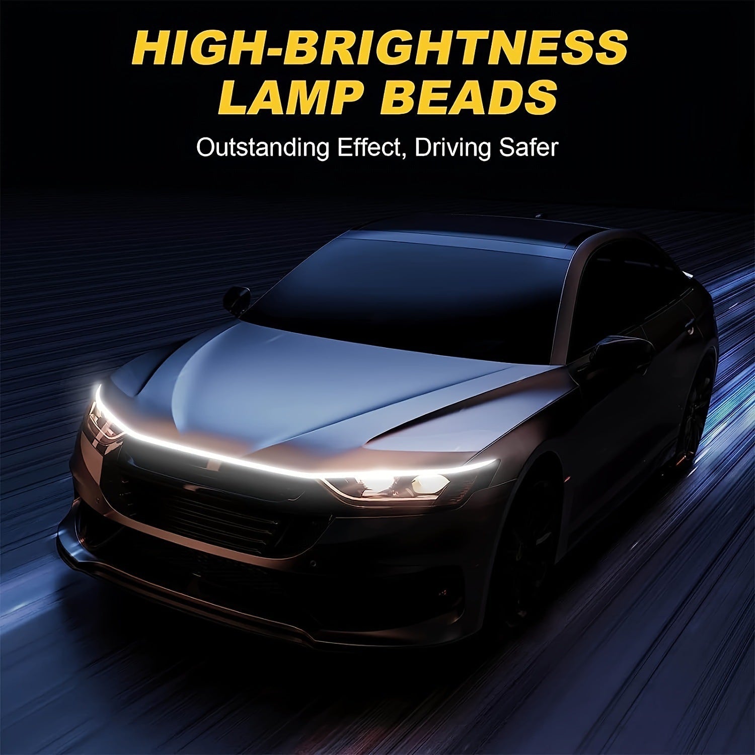 🔥🚗Dynamic Scan HoodBeam Kit- 48% OFF! Light up your hood with hypnotic smooth scanning effects! ✨🚗