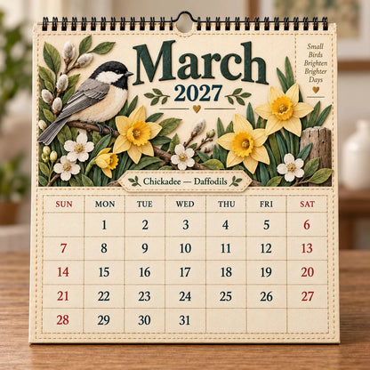 🐦 A Year of Birds: 2027 Birds of America Wall Calendar with Classic Wildlife Art