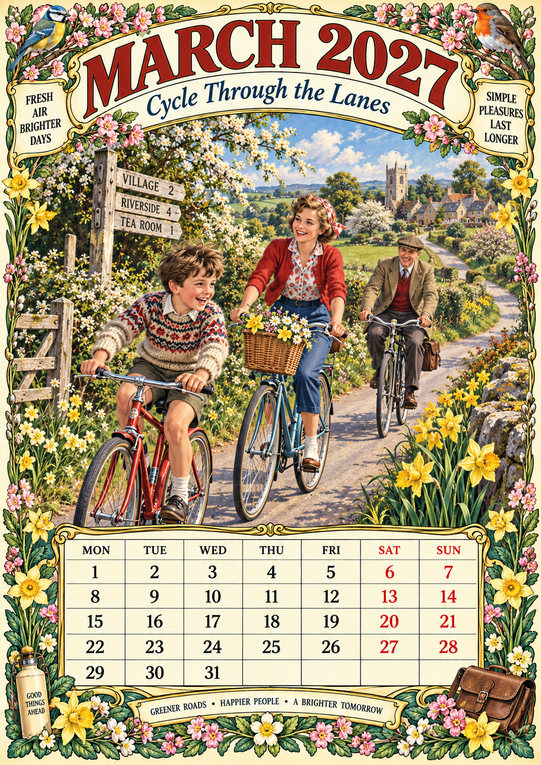 Britain at Play 2027 Wall Calendar – Leisure Days of the Sixties & Seventies ——The games, the days out, and the people who made them special.