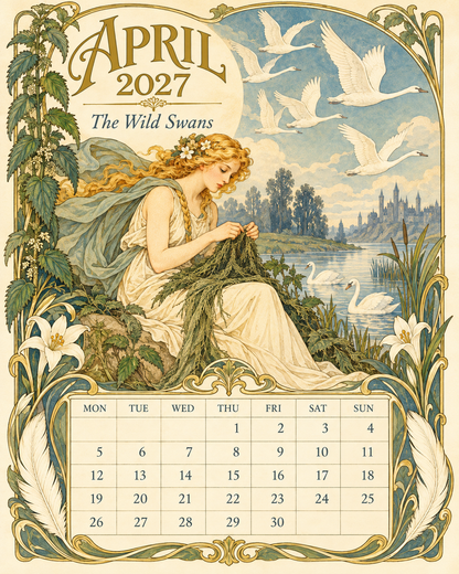 📖 Andersen Fairy Tales 2027 Wall Calendar – A Year of Storybook Wonder