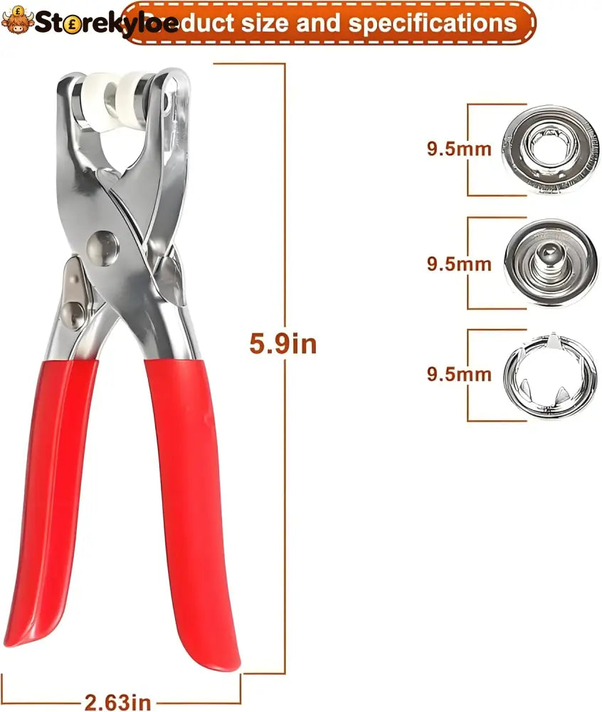 100pcs Invisible Colored Metal Buckle & 1 Count Manual Pressure Pliers