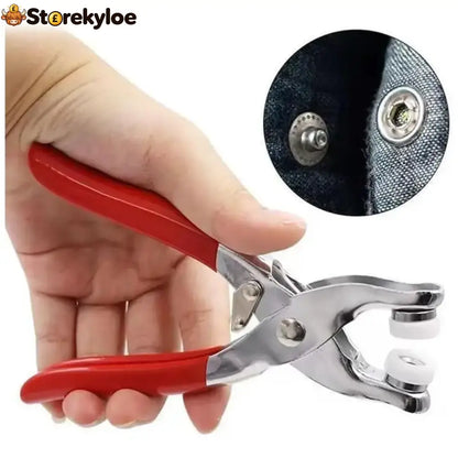 100pcs Invisible Colored Metal Buckle & 1 Count Manual Pressure Pliers