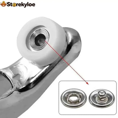 100pcs Invisible Colored Metal Buckle & 1 Count Manual Pressure Pliers