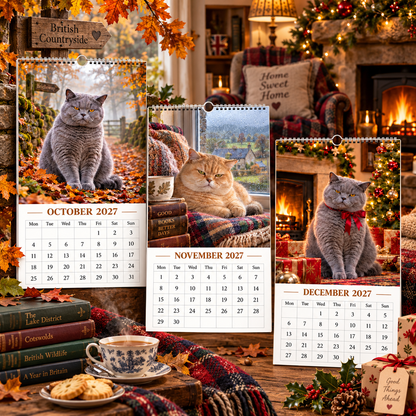 ✨🌿2027 British Shorthairs Being Unimpressed Calendar🐱
