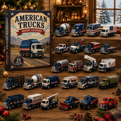 🔥HOT SALE 49% OFF🚚American Trucks Advent Calendar 2026 – 24 Days of Collectible Mini Truck Surprises, Acrylic Charms Blind Box