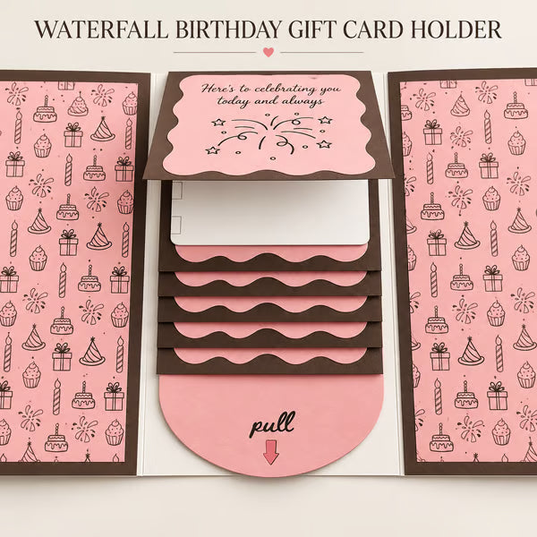 ⏰LAST DAY 50% OFF - 2026 New🎅🎁 Waterfall Christmas Gift Card Booklet 💳✨