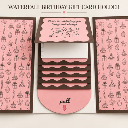 ⏰LAST DAY 50% OFF - 2026 New🎅🎁 Waterfall Christmas Gift Card Booklet 💳✨