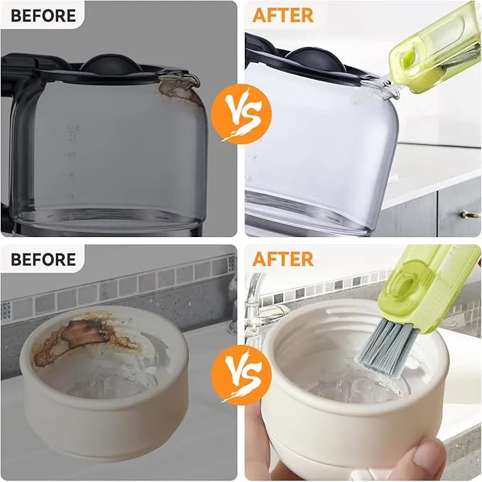 ✨3-in-1 Crocodile Brush 🐊  Deep Cleaning for Narrow Cup Lids & Tableware Gaps 🧼