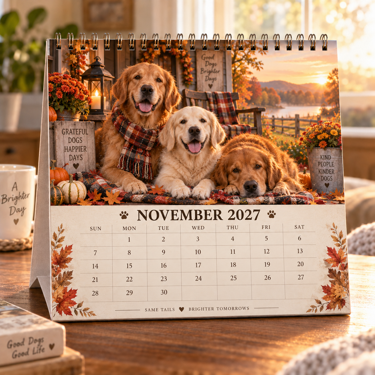 Golden Days 2027 Calendar 🐾 | 12 Months with the Dogs Who Make Life Brighter