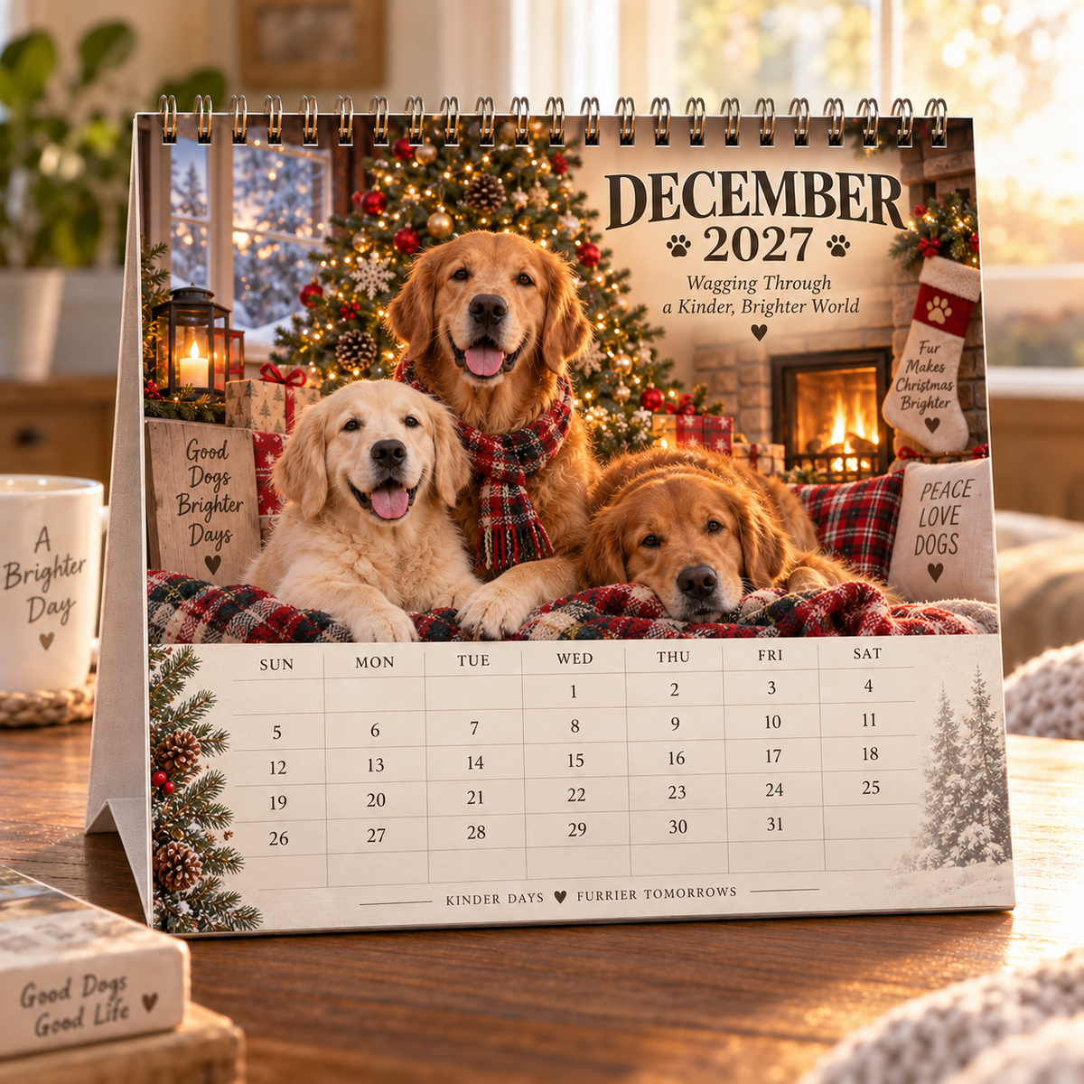 Golden Days 2027 Calendar 🐾 | 12 Months with the Dogs Who Make Life Brighter