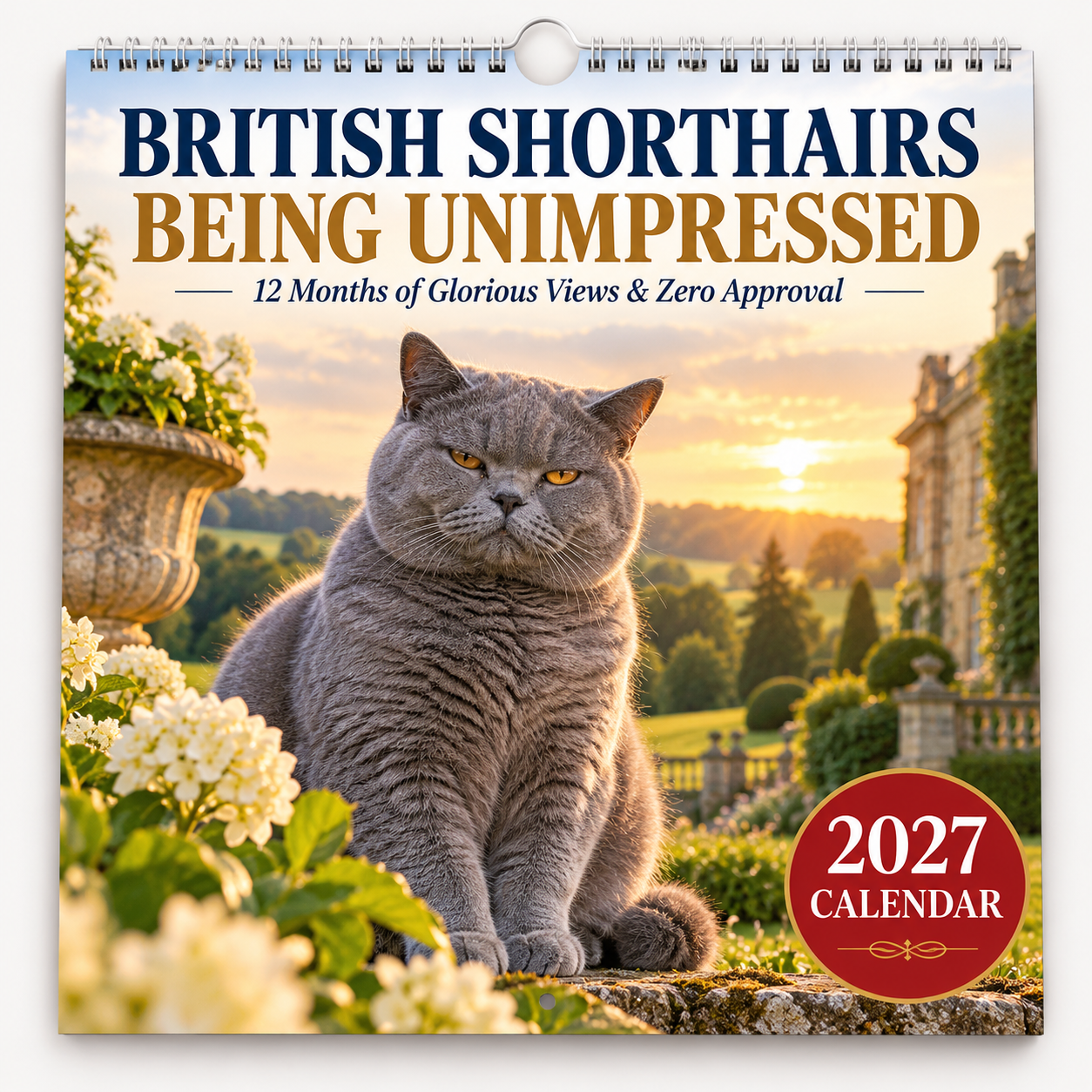 ✨🌿2027 British Shorthairs Being Unimpressed Calendar🐱