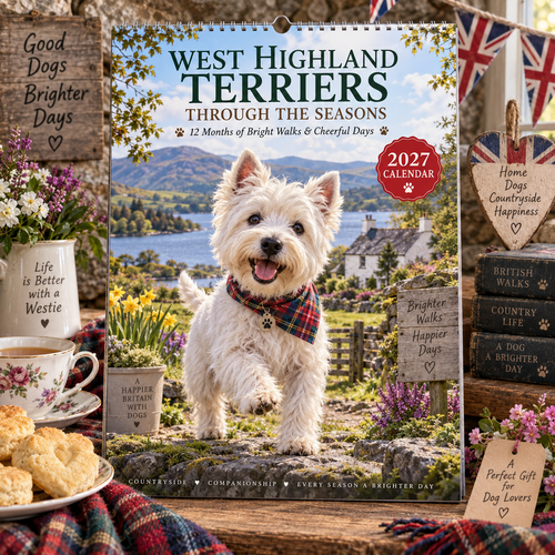 ✨🌿2027 West Highland Terriers Through The Seasons Calendar🐶