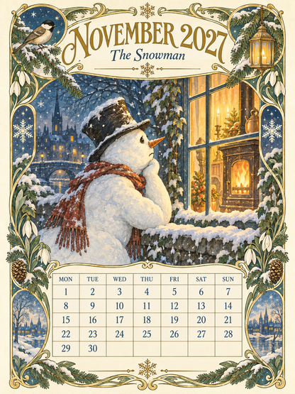 📖 Andersen Fairy Tales 2027 Wall Calendar – A Year of Storybook Wonder