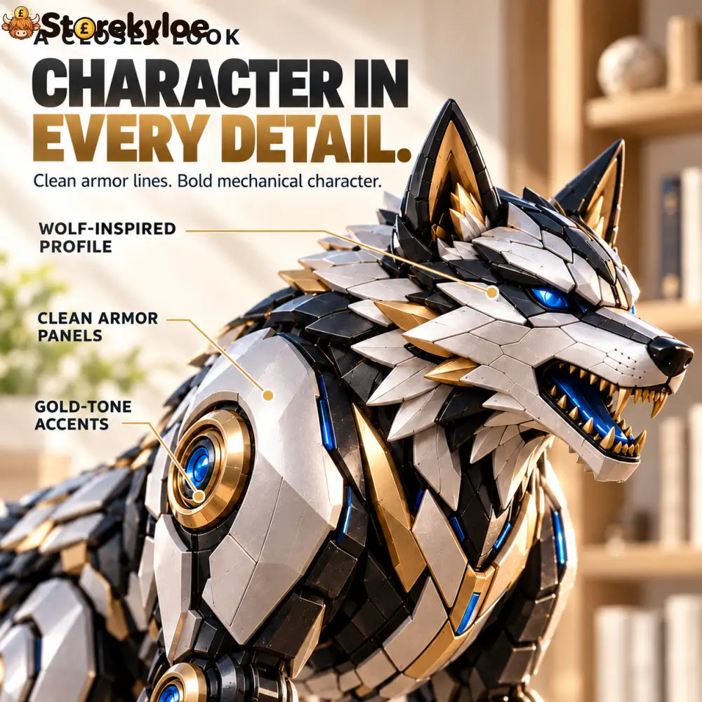 🐺 2-in-1 Egg-to-Wolf Transforming Figure | Mechanical Wolf Display & Gift 🎁