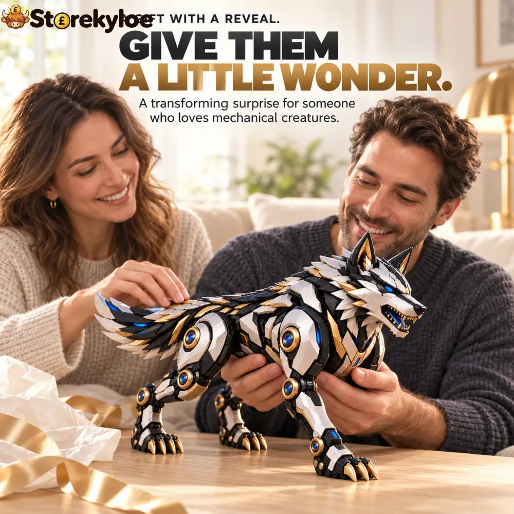 🐺 2-in-1 Egg-to-Wolf Transforming Figure | Mechanical Wolf Display & Gift 🎁