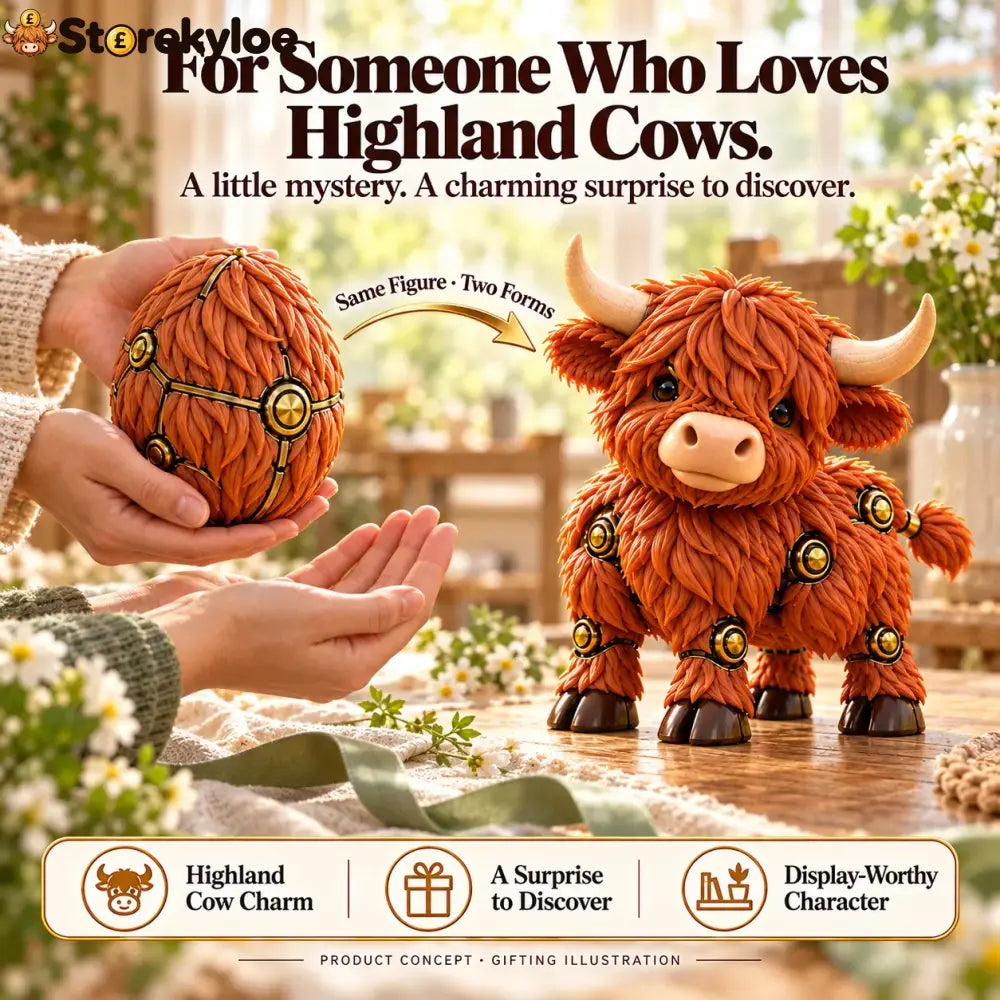 🐮 2-in-1 Transforming Highland Cow Egg – A Little Egg a Charming Highland Surprise
