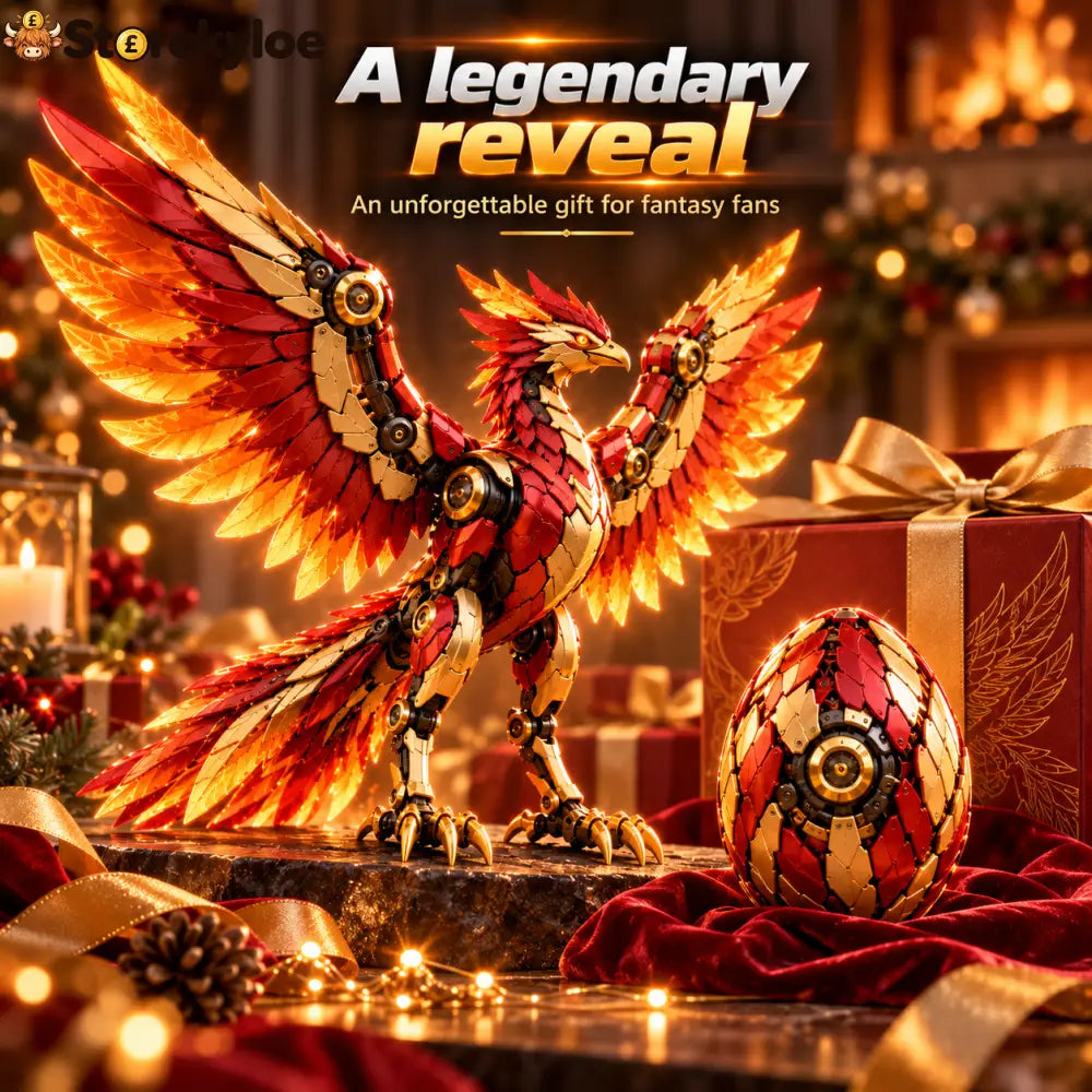 🐦‍🔥 2-in-1 Transforming Mechanical Phoenix Egg – Winged Fantasy Figure - 🐦‍🔥Mechanical Phoenix Egg