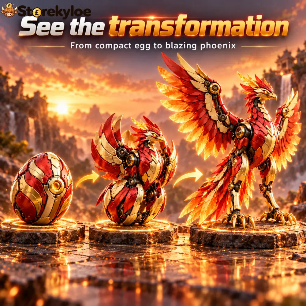 🐦‍🔥 2-in-1 Transforming Mechanical Phoenix Egg – Winged Fantasy Figure