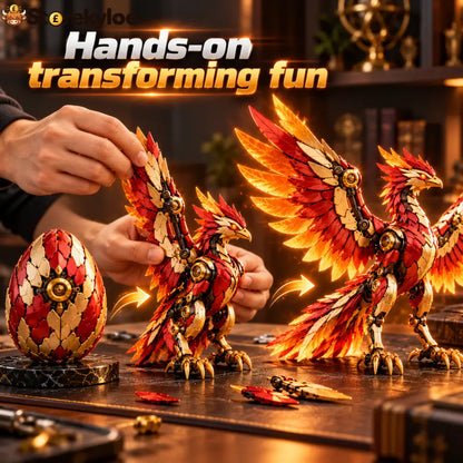 🐦‍🔥 2-in-1 Transforming Mechanical Phoenix Egg – Winged Fantasy Figure