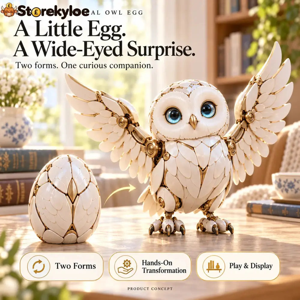 🐦‍🔥 2-in-1 Transforming Mechanical Phoenix Egg – Winged Fantasy Figure - 🦉Mechanical Owl Egg
