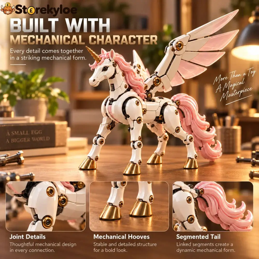 🦄 2-in-1 Transforming Mechanical Unicorn Egg – Winged Fantasy Figure