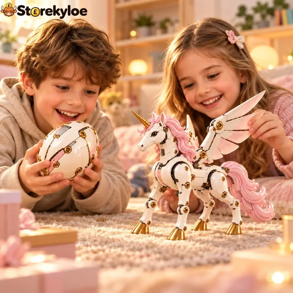 🦄 2-in-1 Transforming Mechanical Unicorn Egg – Winged Fantasy Figure
