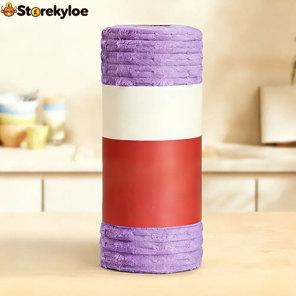 20-Sheet Reusable Cleaning Cloth Roll | Tear Clean & Refresh - Purple / 1 Roll – 20 Cloths / Buy 1