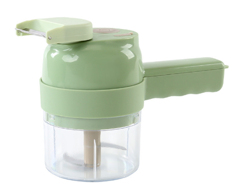 4-in-1 manual electric vegetable cutter set|Multifunction cordless food processor