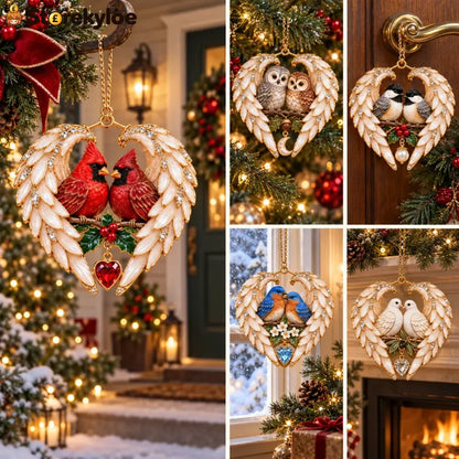 ❤️2026 Angel Wing Heart Christmas Ornaments