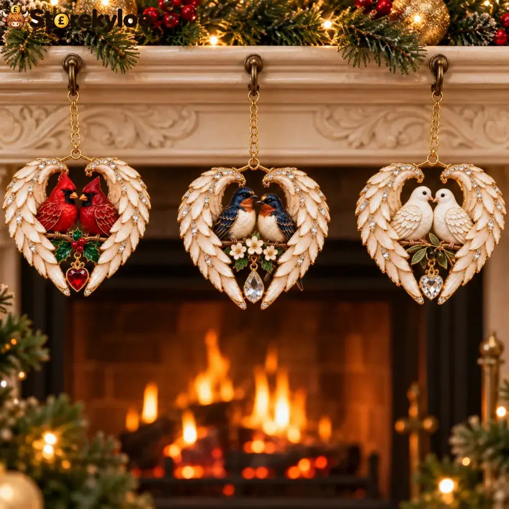❤️2026 Angel Wing Heart Christmas Ornaments