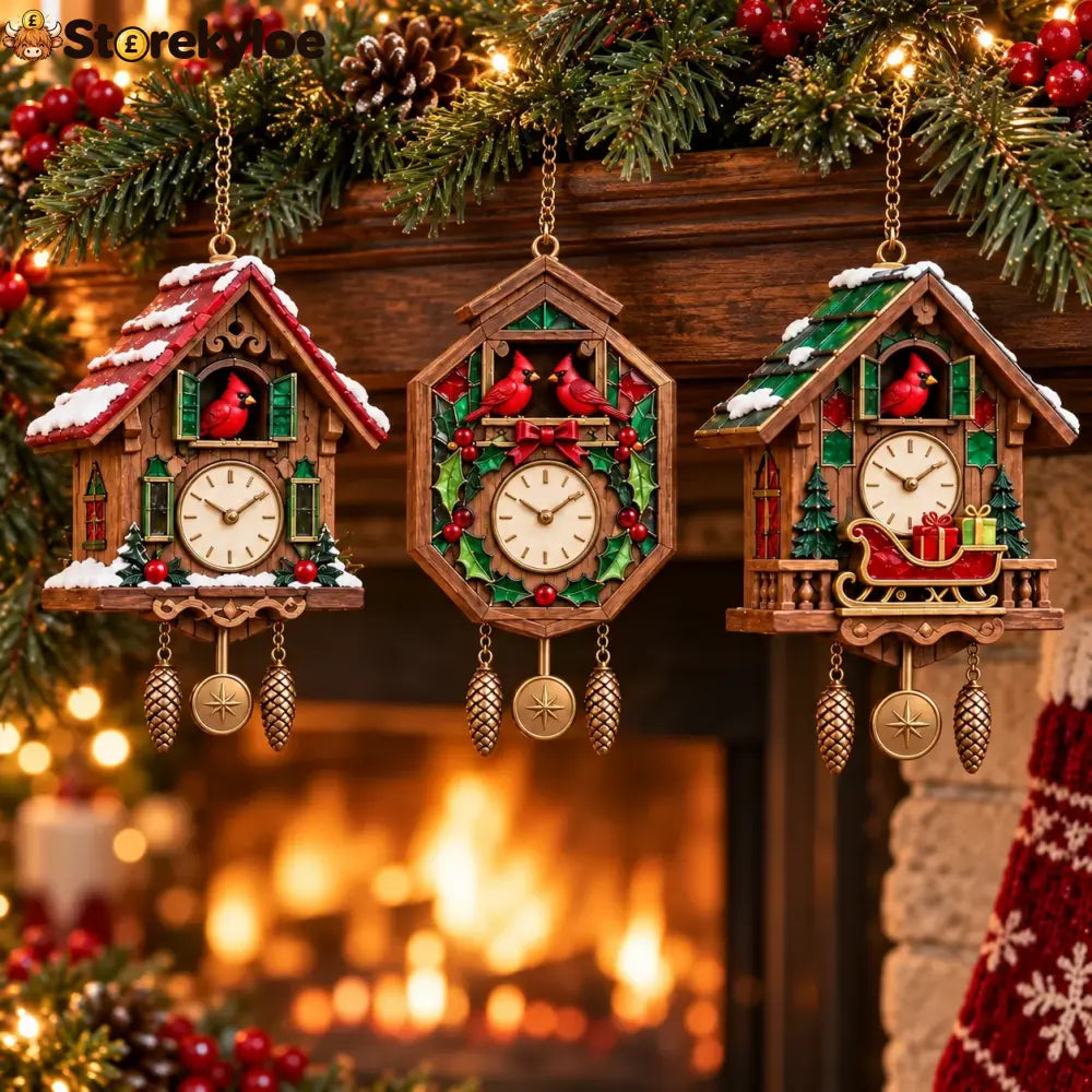 🕰️ 2026 Christmas Cuckoo Clock Ornaments – Set Of 6 Vintage Holiday Keepsakes - 6-Piece Set 🔥 Free Shipping