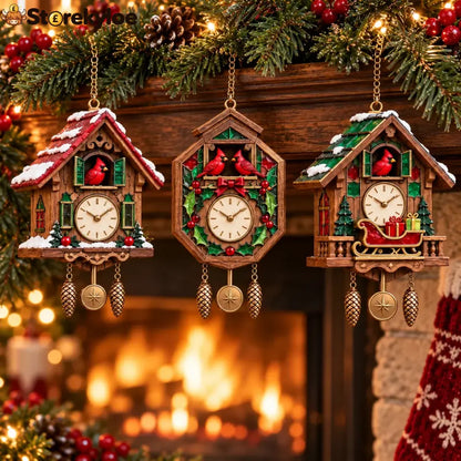 🕰️ 2026 Christmas Cuckoo Clock Ornaments – Set Of 6 Vintage Holiday Keepsakes - 6-Piece Set 🔥 Free Shipping