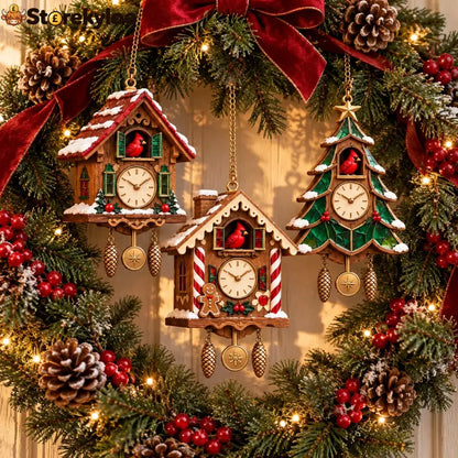 🕰️ 2026 Christmas Cuckoo Clock Ornaments – Set Of 6 Vintage Holiday Keepsakes - 6-Piece Set 🔥 Free Shipping