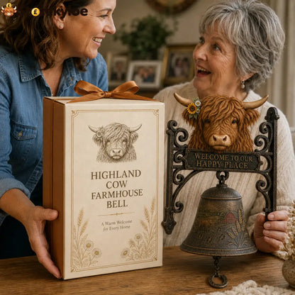 🎅 2026 Christmas Gift 50% Off--🐂Highland Cow Farmhouse Welcome Bell🔔