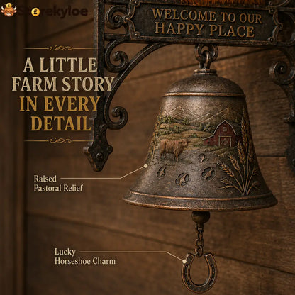 🎅 2026 Christmas Gift 50% Off--🐂Highland Cow Farmhouse Welcome Bell🔔