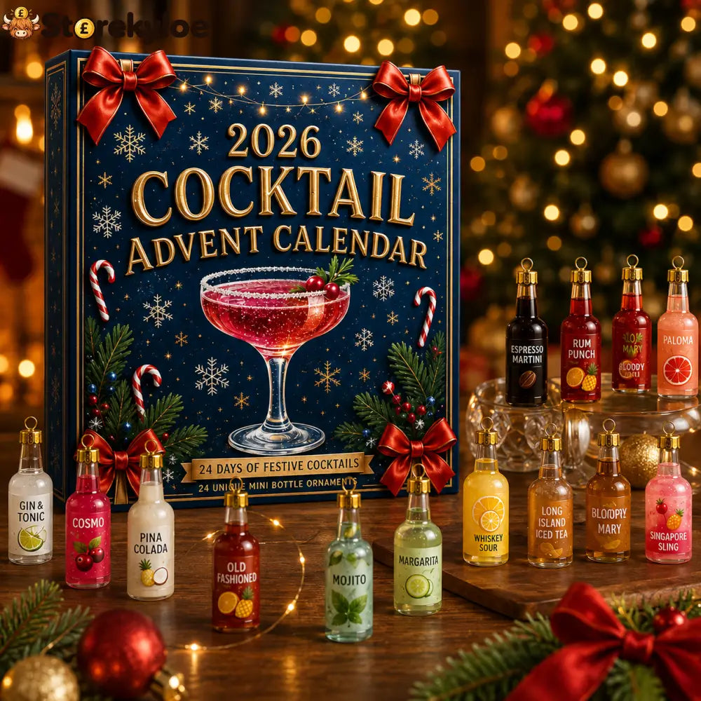 🎄 2026 Cocktail Advent Calendar – 24 Mini Cocktail Bottle Ornaments Blind Box 🍸 - N