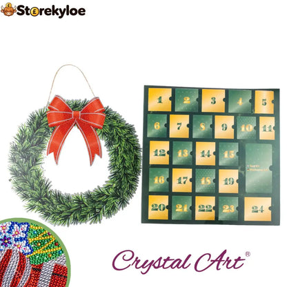 🎄✨2026 Crystal Art Advent Calendar – Christmas Wreath