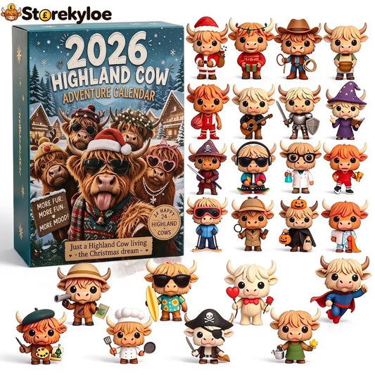 2026 Highland Cow Advent Calendar - 3D(PVC)