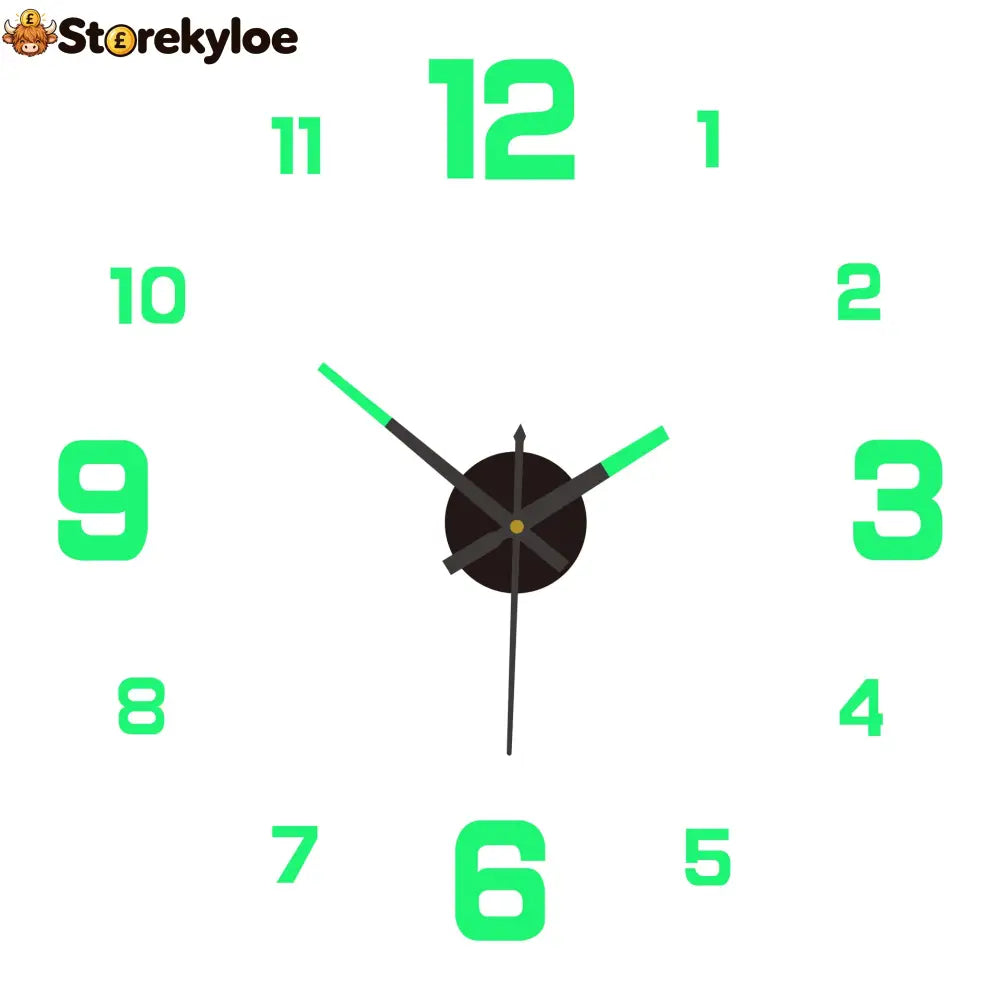 🥳2026 HOT SALE🥳⏰3D DIY Luminous Acrylic Wall Clock Set - Luminous / 40cm - Houseware & Kitchen