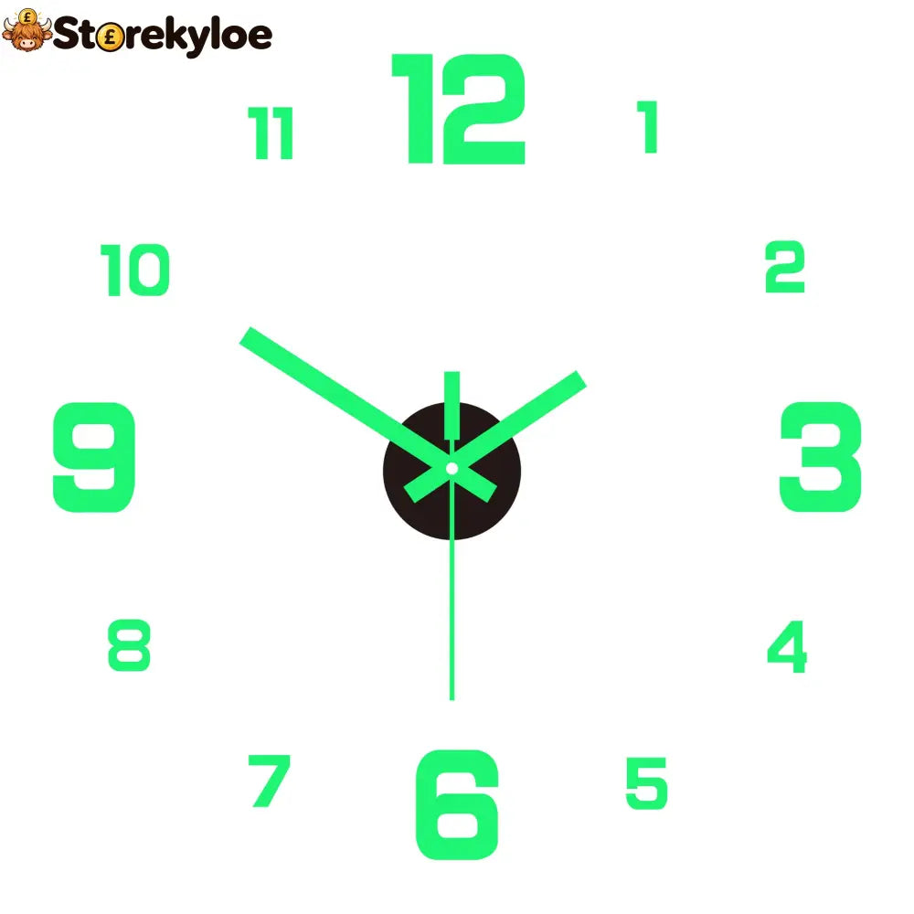 🥳2026 HOT SALE🥳⏰3D DIY Luminous Acrylic Wall Clock Set - Luminous / 60-90cm 3D - Houseware & Kitchen