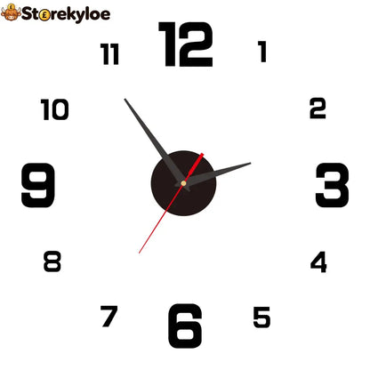🥳2026 HOT SALE🥳⏰3D DIY Luminous Acrylic Wall Clock Set - Black / 40cm - Houseware & Kitchen