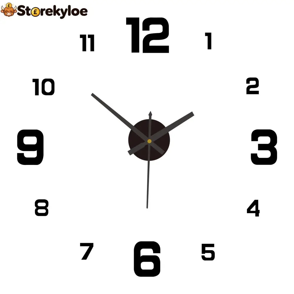 🥳2026 HOT SALE🥳⏰3D DIY Luminous Acrylic Wall Clock Set - Black / 60-90cm 3D - Houseware & Kitchen