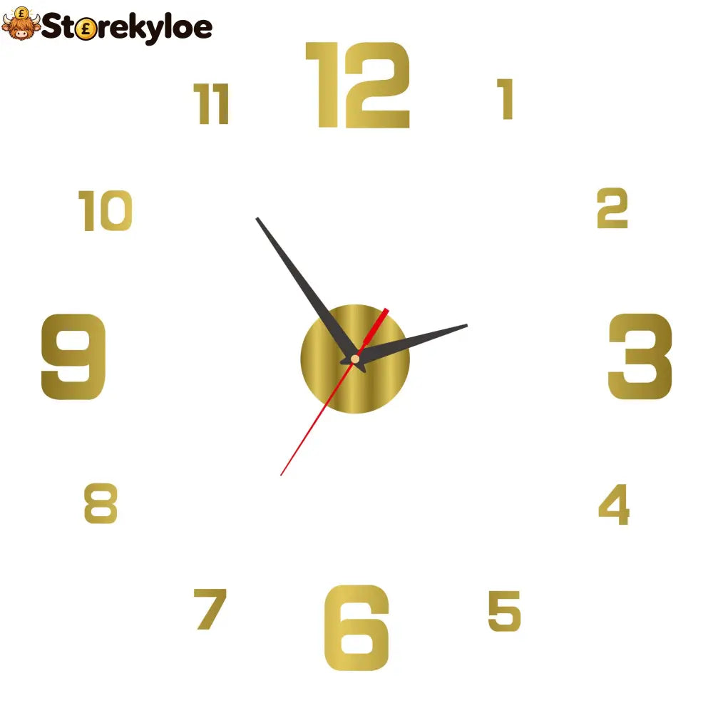 🥳2026 HOT SALE🥳⏰3D DIY Luminous Acrylic Wall Clock Set - Gold / 40cm - Houseware & Kitchen