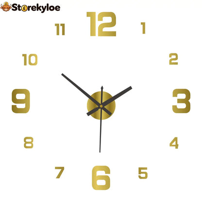 🥳2026 HOT SALE🥳⏰3D DIY Luminous Acrylic Wall Clock Set - Gold / 60-90cm 3D - Houseware & Kitchen