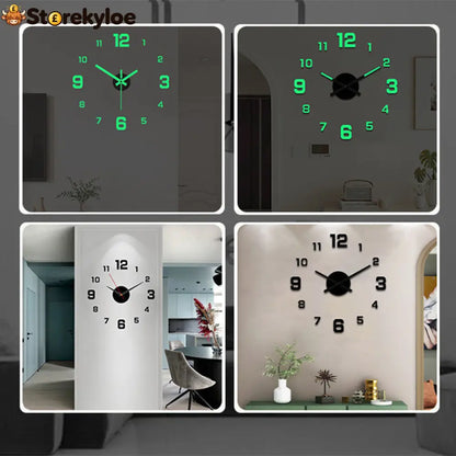 🥳2026 HOT SALE🥳⏰3D DIY Luminous Acrylic Wall Clock Set - Houseware & Kitchen