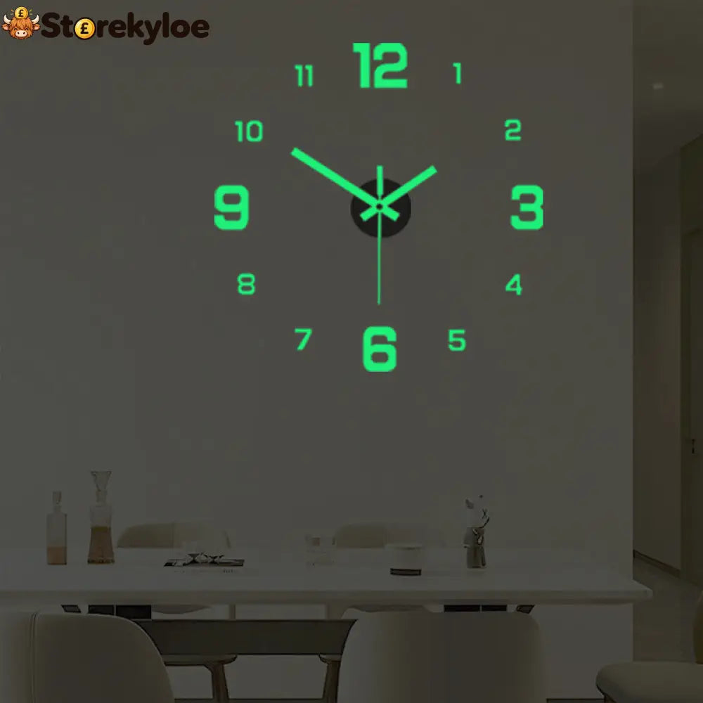 🥳2026 HOT SALE🥳⏰3D DIY Luminous Acrylic Wall Clock Set - Houseware & Kitchen
