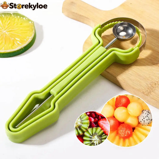 🐕2026 HOT SALE🥳💞50K+ SOLD! 🛡️3-in-1 Stainless Steel Melon Baller Scoop Tool Kit