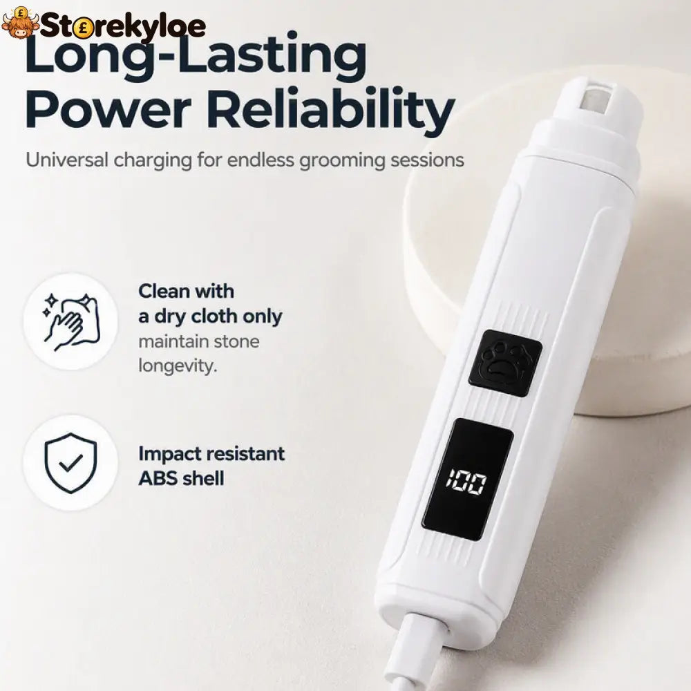 🥳2026 HOT SALE🥳💞50K+ SOLD!🐶💨 50% OFF! Electric Pet Nail Grinder – Whisper‑quiet, 3‑step gentle grinding. LED power display & USB‑C rechargeable – stress‑free grooming for dogs & cats! 🛡️✨