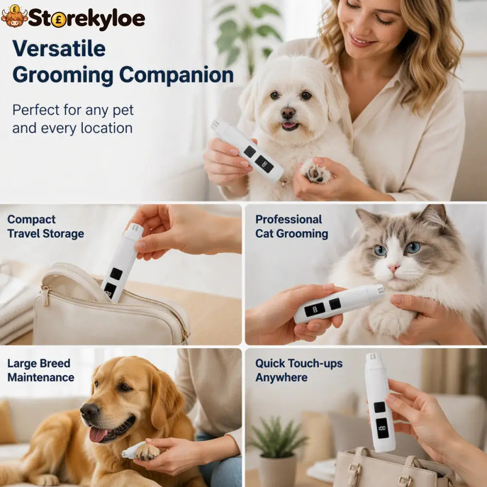 🥳2026 HOT SALE🥳💞50K+ SOLD!🐶💨 50% OFF! Electric Pet Nail Grinder – Whisper‑quiet, 3‑step gentle grinding. LED power display & USB‑C rechargeable – stress‑free grooming for dogs & cats! 🛡️✨